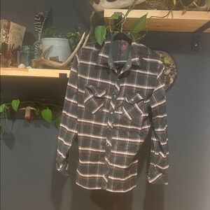 Kuhl Black and Red Plaid Men's Button Down Shirt